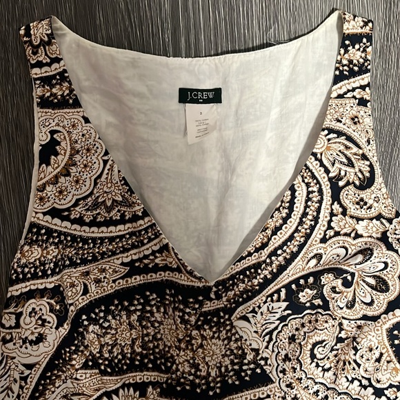 J. Crew Paisley Mini Dress - Black and Cream - Picture 3 of 10